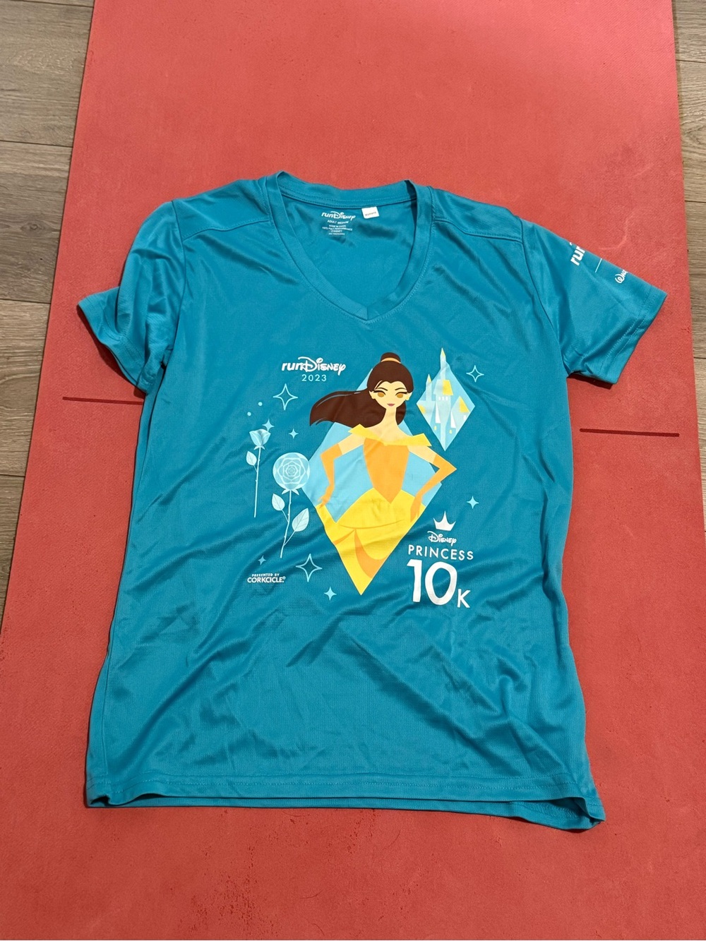 RunDisney Princess 10K Teal Performance V-Neck Tee